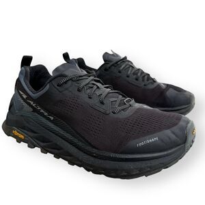 Altra Olympus 4 Men's Trail Running Shoes Black Size 9.5 Vibram Gator Trap